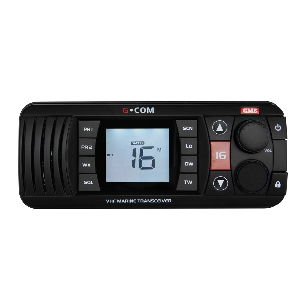 GME GX700B VHF Fixed Mount Marine Radio - BLACK