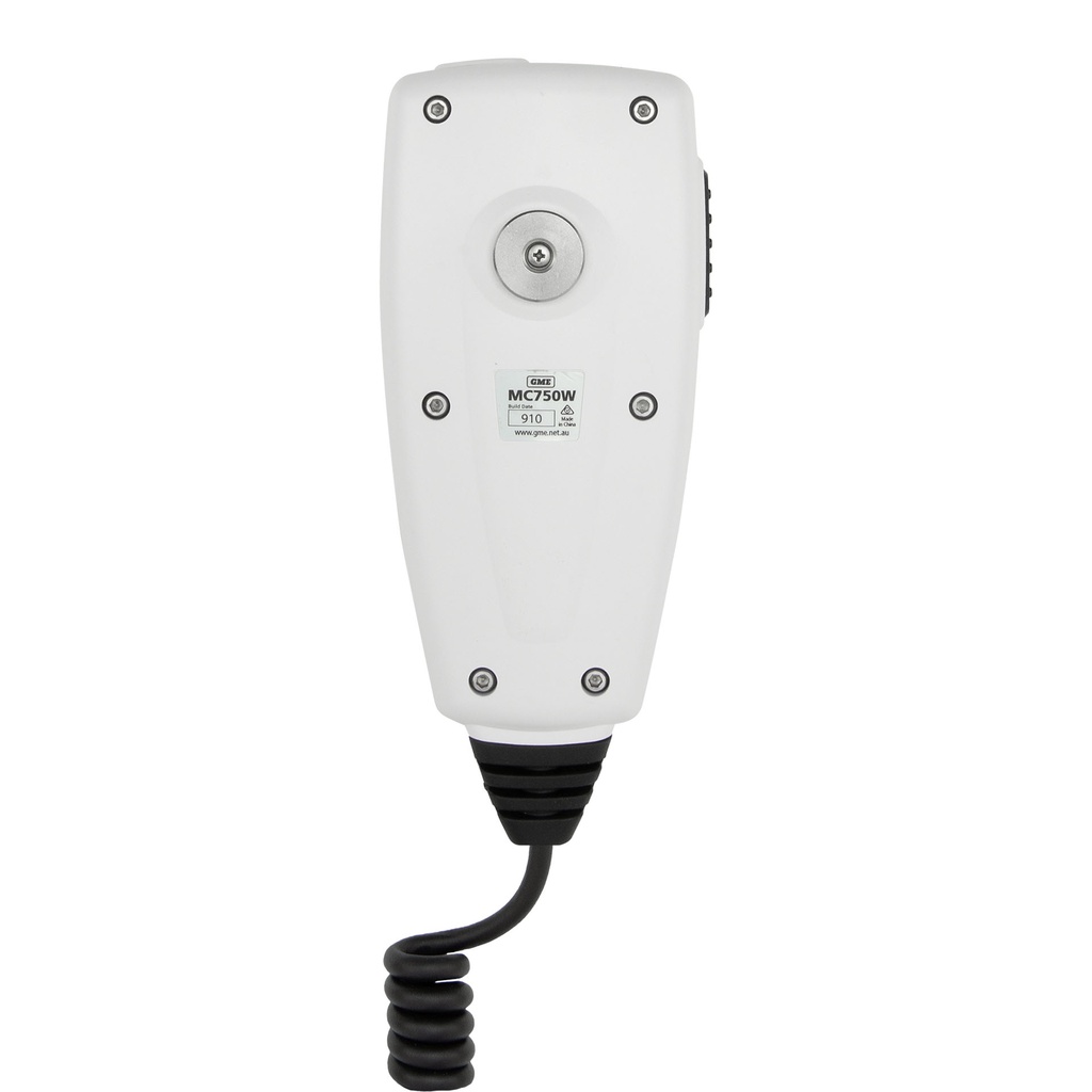 GME GX750W Black Box VHF Marine Radio, LCD Controller Mic - White
