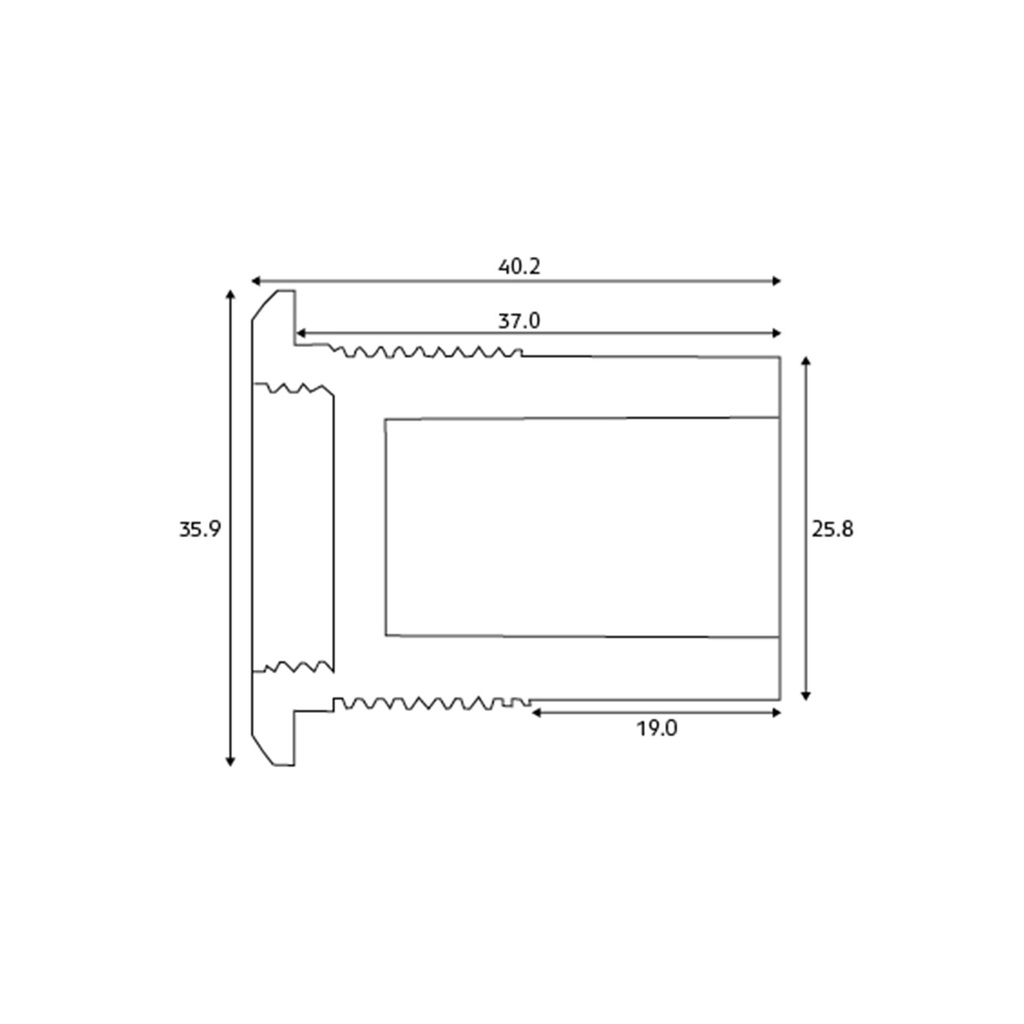 IP67 Microphone Extension Lead (2m) with Panel Mount - Suits XRS-390C