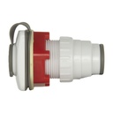 6pin Flush Mount Microphone Socket t/s GX400 & GX700 - White