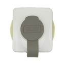 6pin Flush Mount Microphone Socket t/s GX400 & GX700 - White