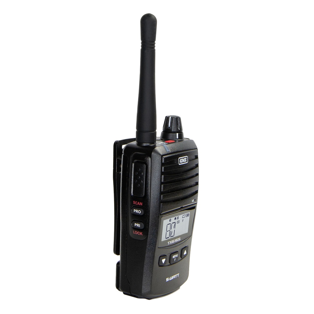GME TX6165X 5 Watt UHF CB Handheld Radio - Black (No Accessories)