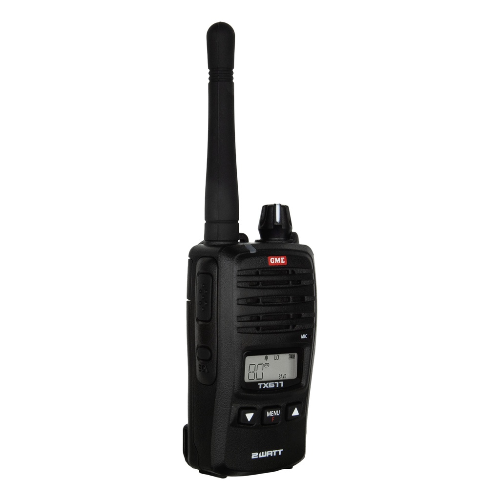 GME TX677QP 2 Watt UHF CB Handheld Radio - Quad Pack - Black