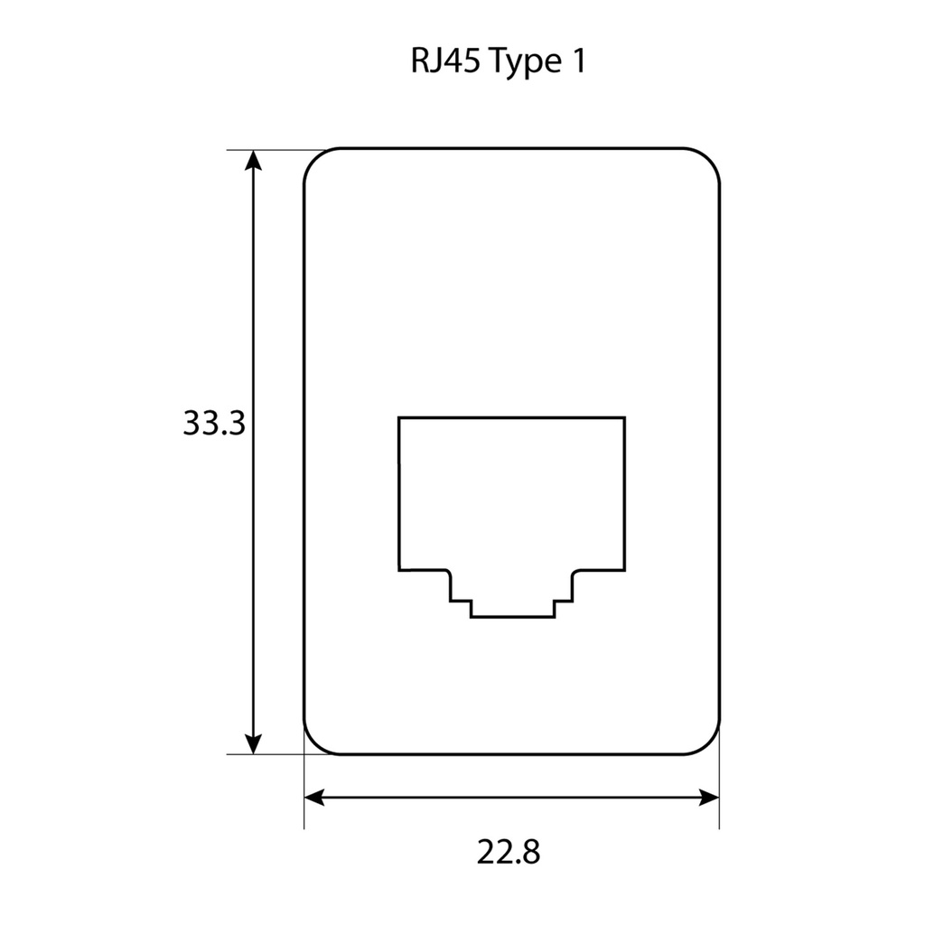 RJ45 Pass-Through Adaptor - Type 1 (Red)