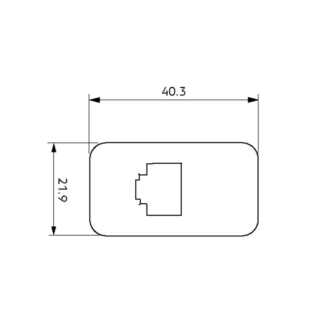 RJ45 Pass -Through Adaptor - Type 10 (RED)