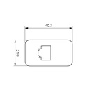 RJ45 Pass -Through Adaptor - Type 10 (RED)