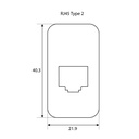 RJ45 Pass-Through Adaptor - Type 2 (Red)