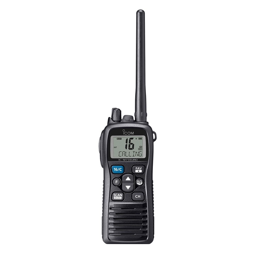 IC-M73EURO Slim Handheld Marine VHF Radio w/ Active Noise Cancellation