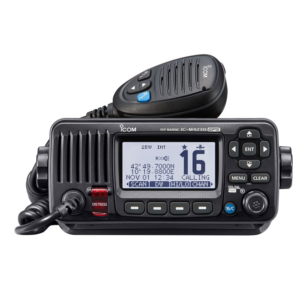 IC-M423G Waterproof 25W DSC Marine VHF Transceiver w/ GPS