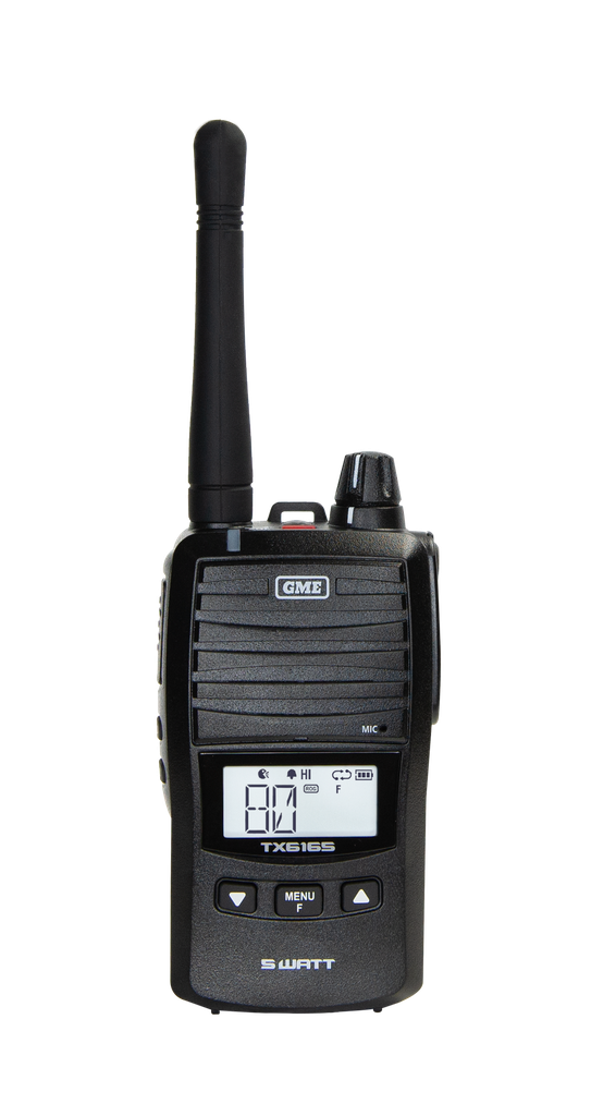 GME TX6165 5 Watt UHF CB Handheld - Twin Pack - Black