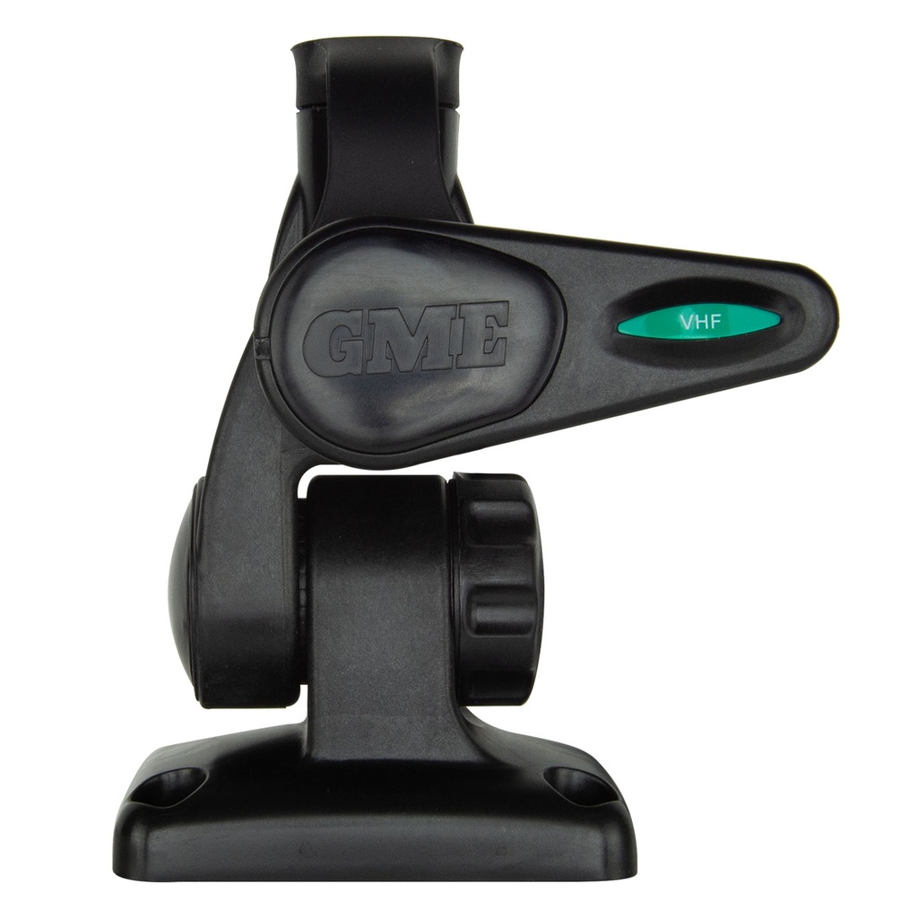 Double Swivel Rectangular Antenna Base - Suits AW36XX Whips - Black