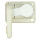 Single Swivel Rectangular Antenna Base - Suits AW36XX Whips - White