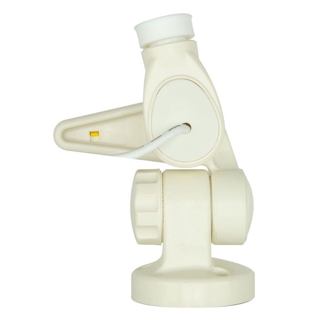 Double Swivel Round Antenna Base - Suits AW36XX Whips - White