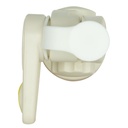 Double Swivel Round Antenna Base - Suits AW36XX Whips - White