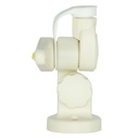 Double Swivel Round Antenna Base - Suits AW36XX Whips - White