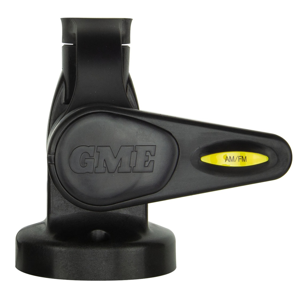 Single Swivel Round Antenna Base - Suits AW36XX Whips - Black