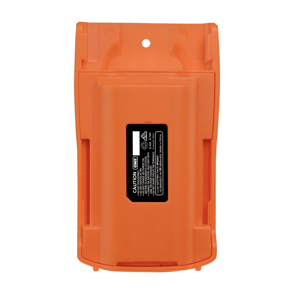 2600mAH Li-ion Battery Pack - Suit TX6160 - Blaze Orange