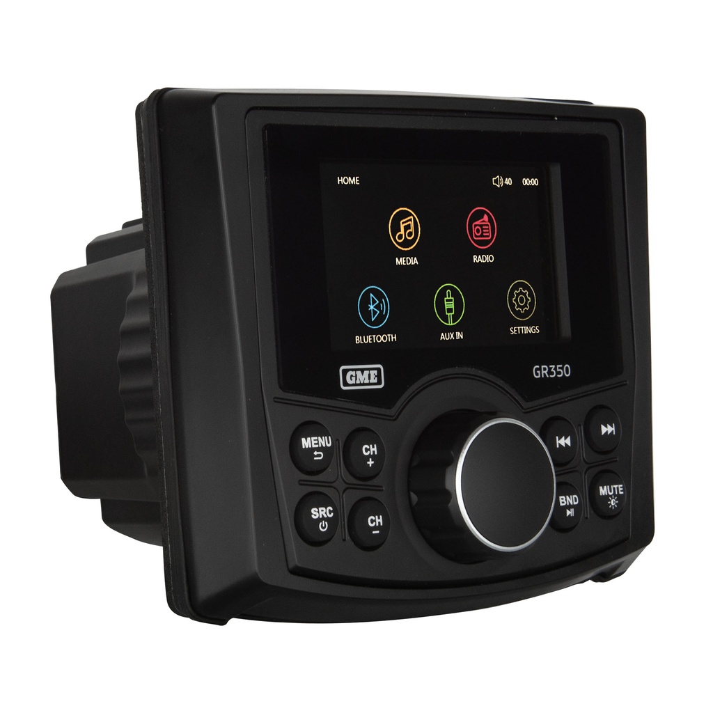 AM/FM IP54 Compact Marine Stereo with Bluetooth - Black