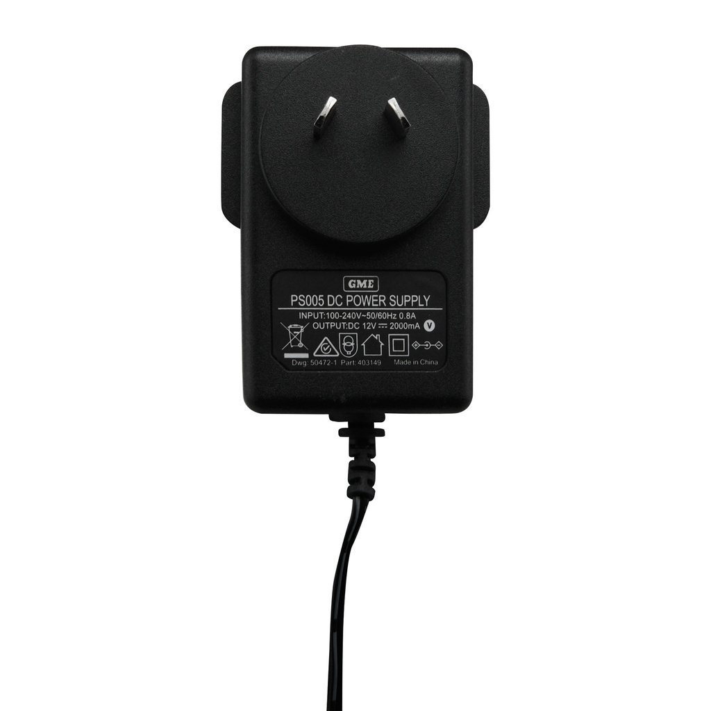 [175966] 2 Amp Power Supply - Suits BCD022 / BCD023 / BCD026