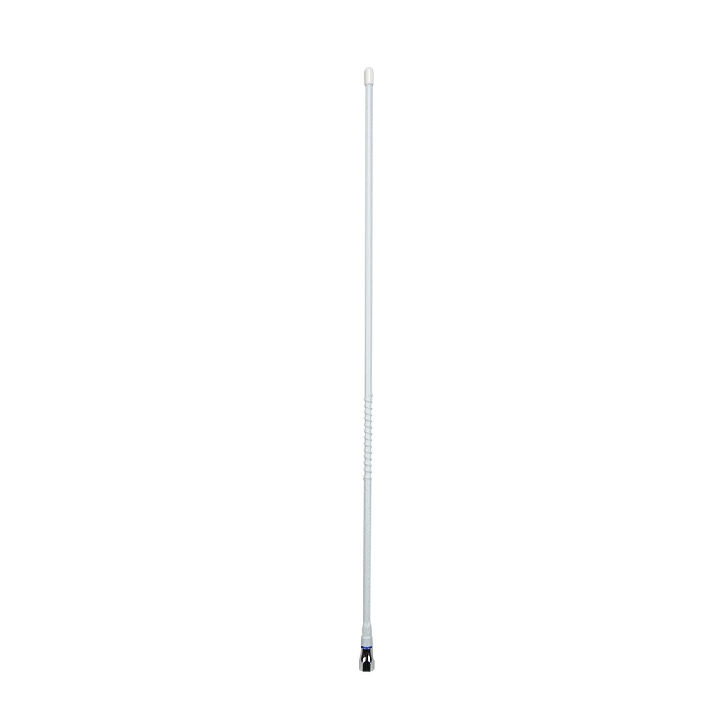 AE4018 Antenna Whip 64cm H/Duty White F/Glass (6.6dBi Gain) - S/S Base