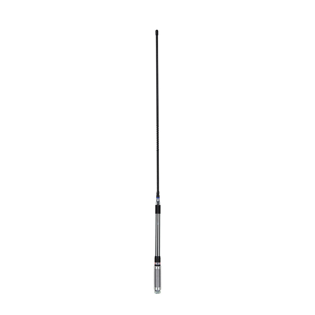 AE4018K1 Antenna 97cm E/Feed, H/Duty, S/S AS002 Spring, Black F/Glass Whip (6.6dBi Gain)