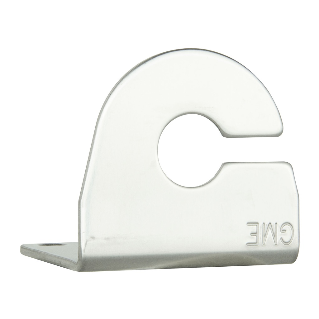 [103573] 2.5mm "L" Bracket with Cable Slot - Stainless Steel