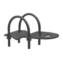 3mm Bullbar Bracket with "U" Bolts - Black