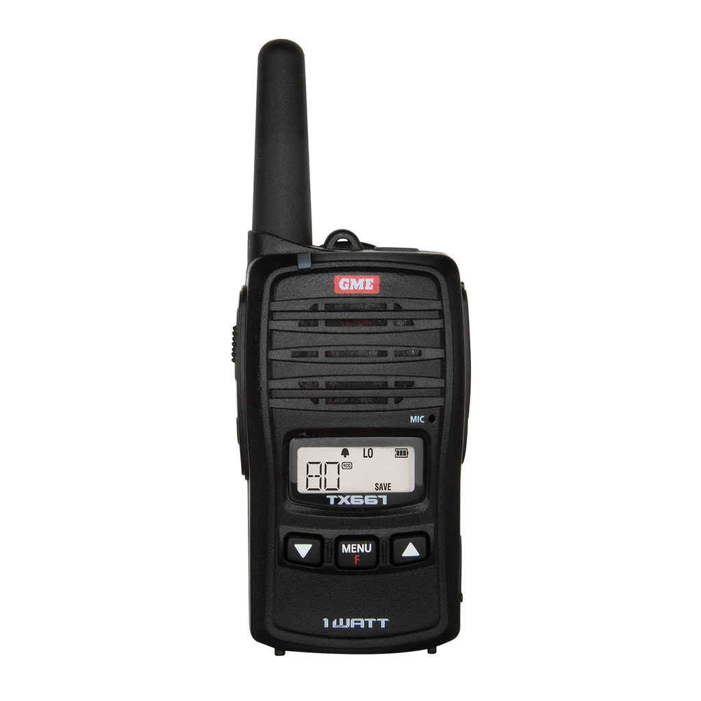 GME TX667 1 Watt UHF CB Handheld Radio - Black