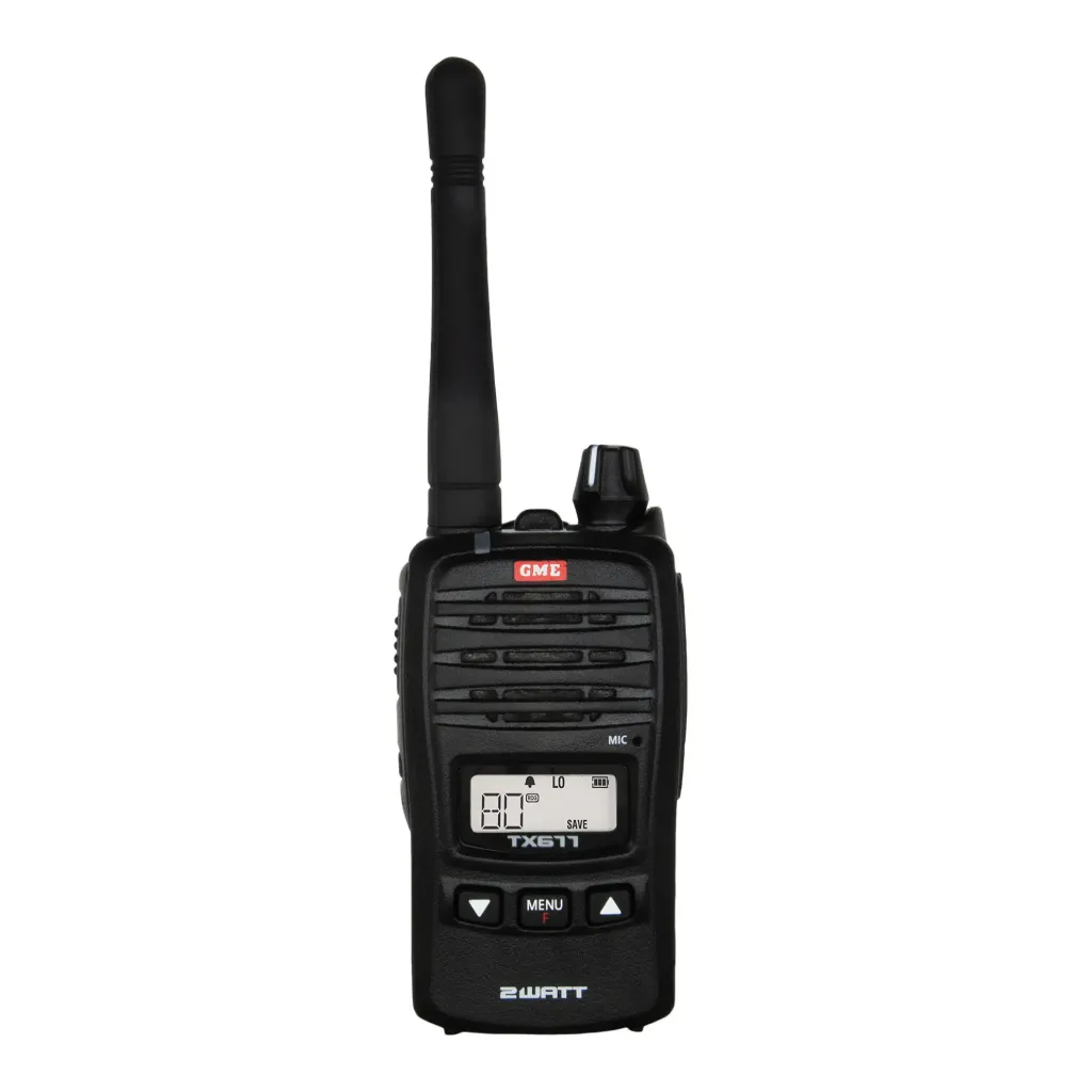 [103825] GME TX677 2 Watt UHF CB Handheld Radio - Black