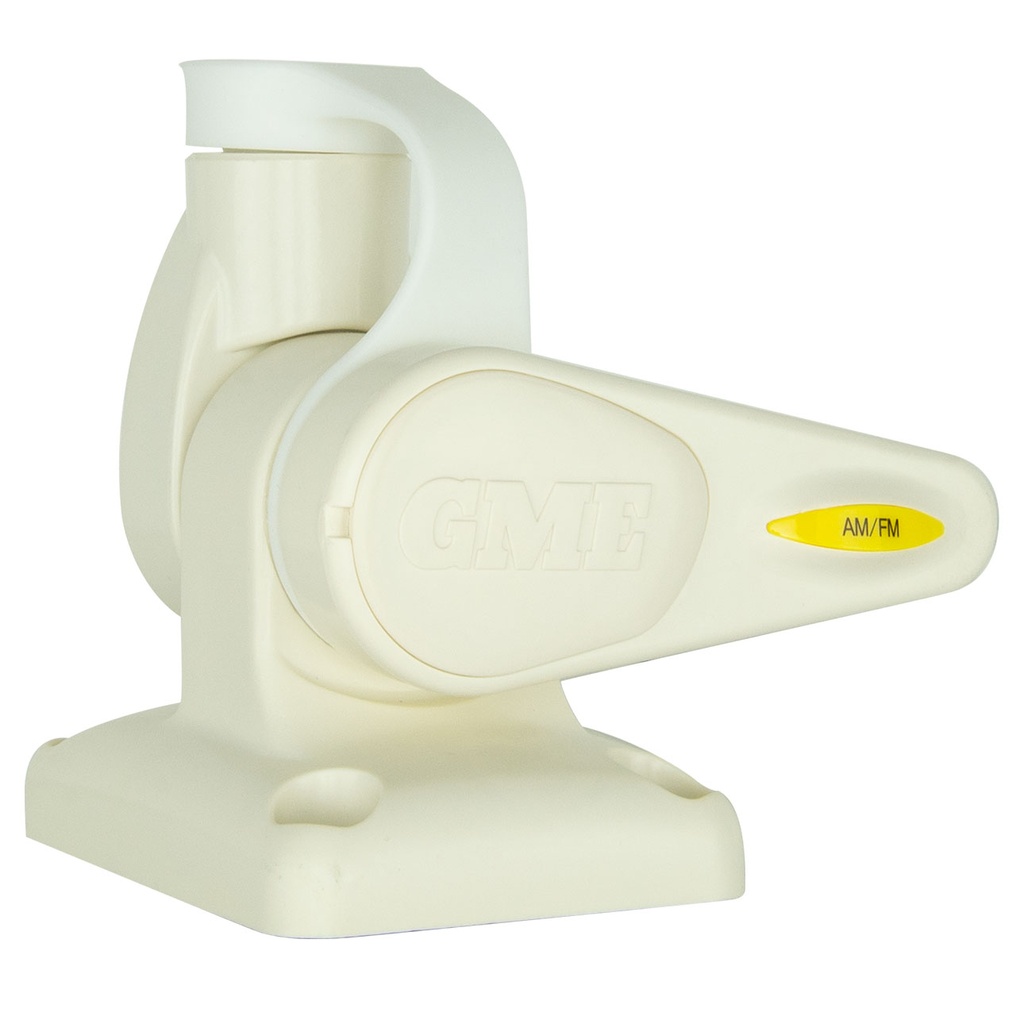 Single Swivel Rectangular Antenna Base - Suits AW36XX Whips - White