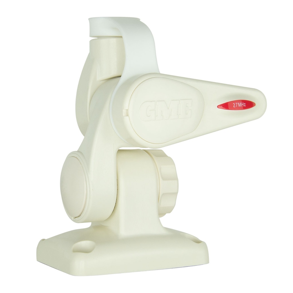 Double Swivel Rectangular Antenna Base - Suits AW36XX Whips - White