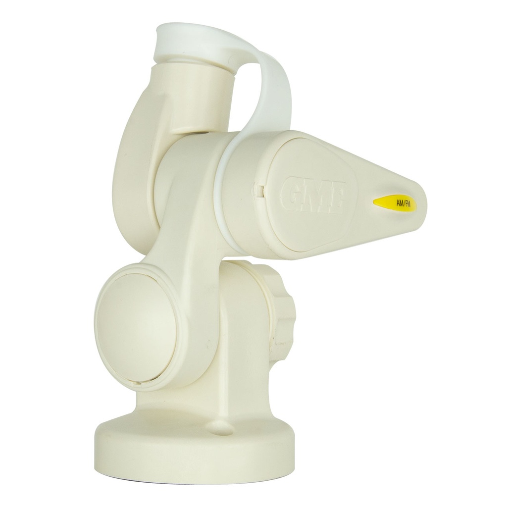 Double Swivel Round Antenna Base - Suits AW36XX Whips - White