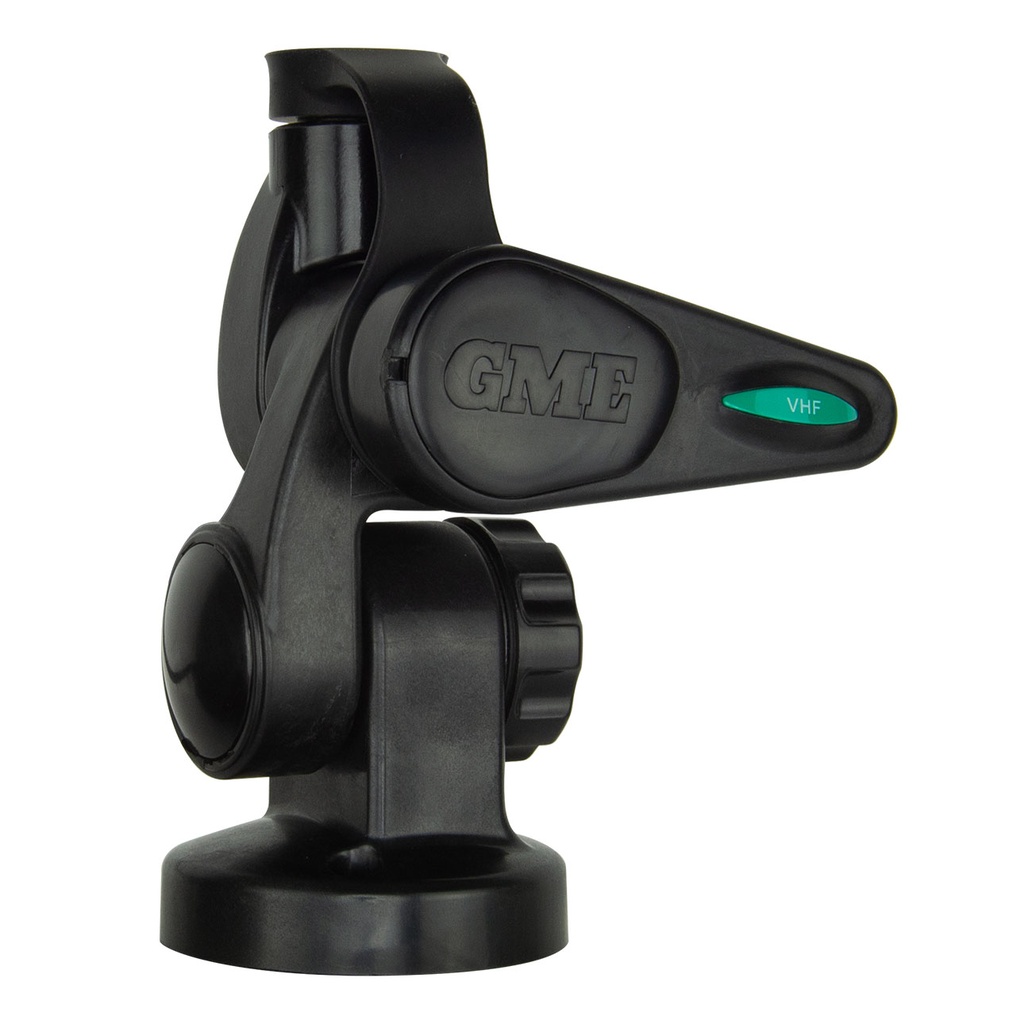 Double Swivel Round Antenna Base - Suits AW36XX Whips - Black