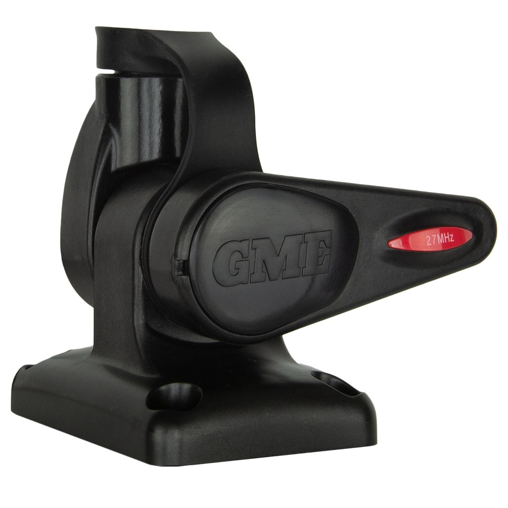 Single Swivel Rectangular Antenna Base - Suits AW36XX Whips - Black