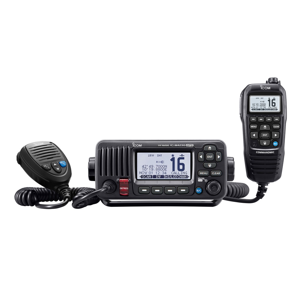 [104466] IC-M423G Waterproof 25W DSC Marine VHF Transceiver w/ GPS