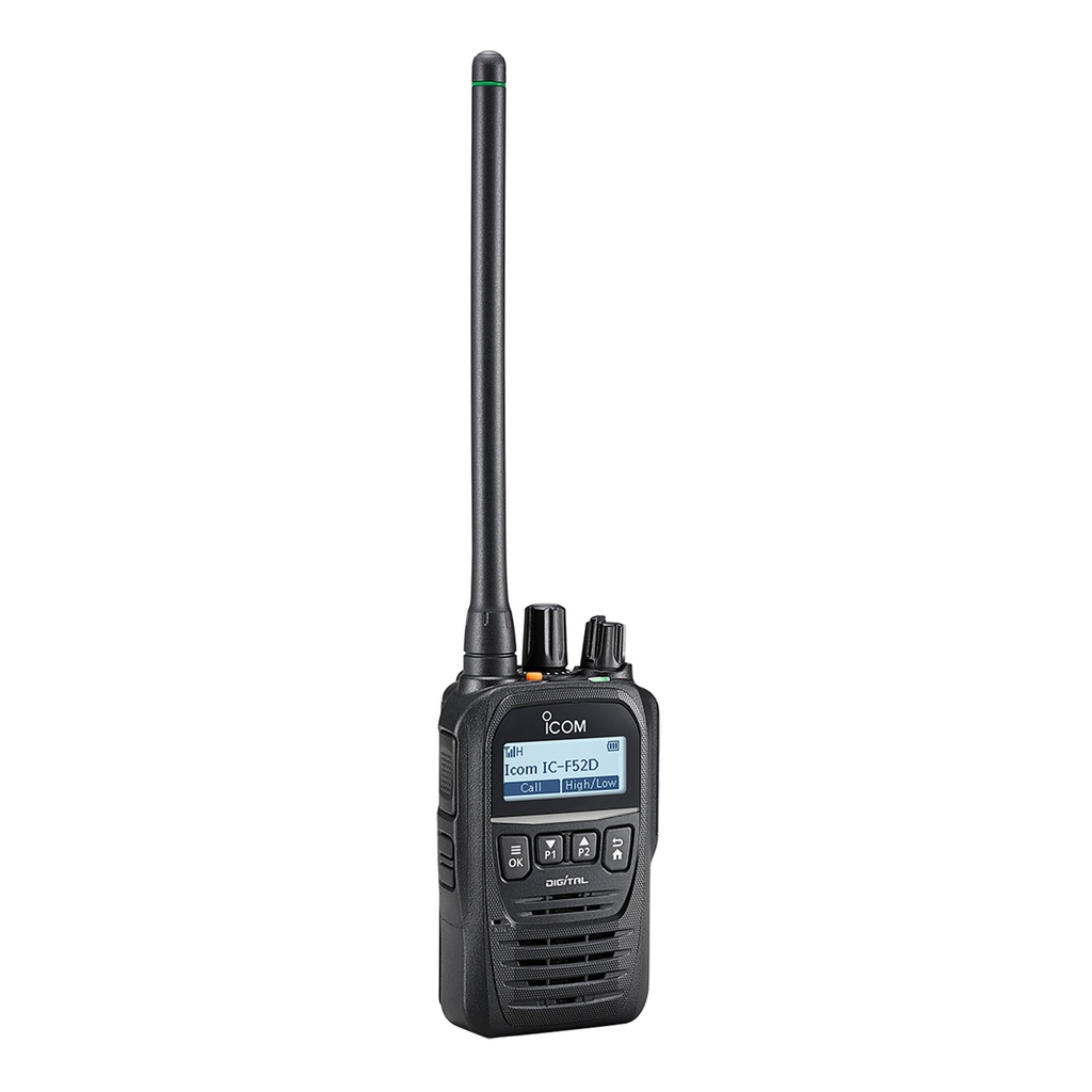IC-F52D Compact Digital VHF Handheld Radio, 136-174MHz, 512 Channel, 4 Key & LCD