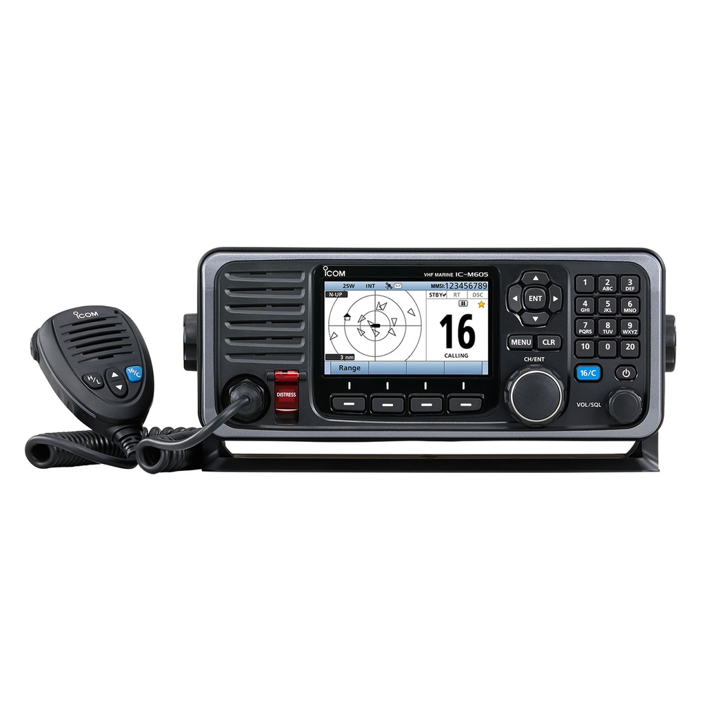 [140987] IC-M605E Marine VHF Radio w/ AIS Receiver & Class D DSC