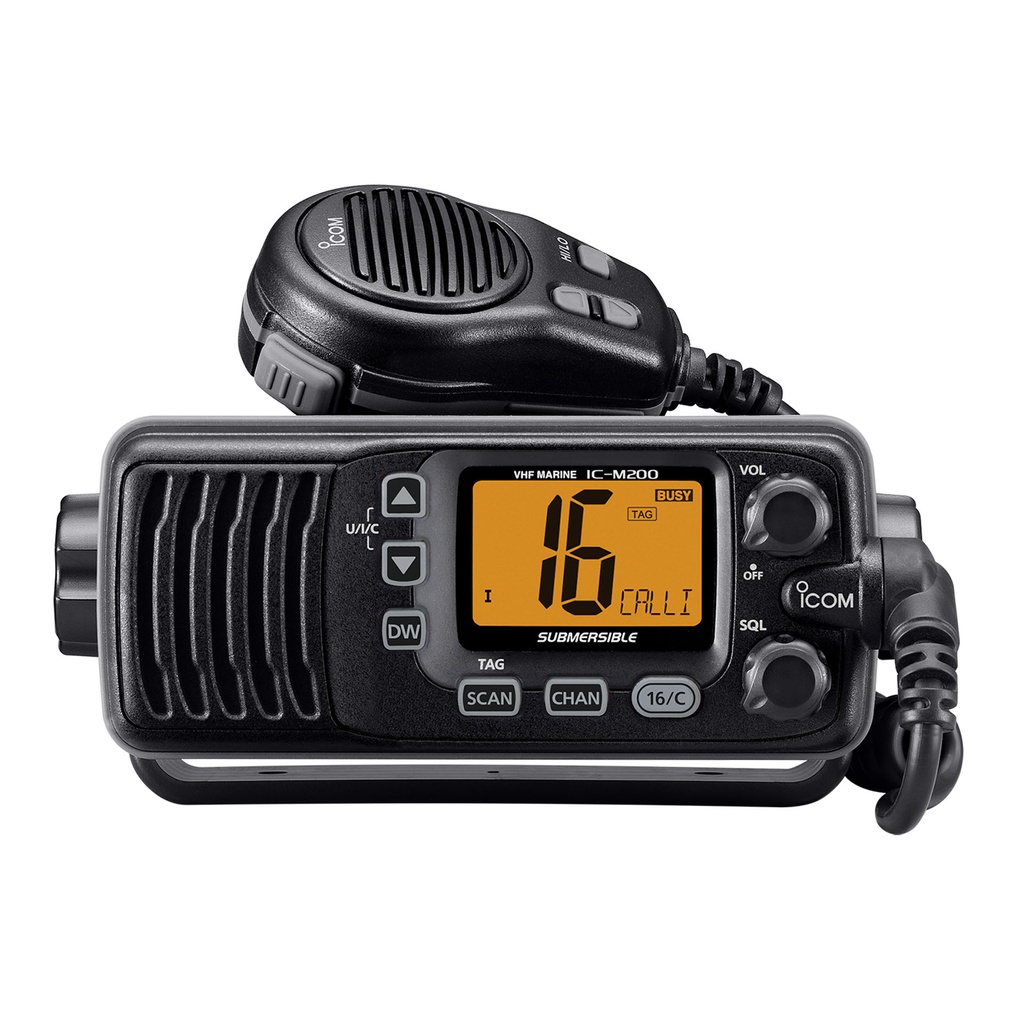 [141639] IC-M200 Compact Fixed-Mount Marine VHF Radio