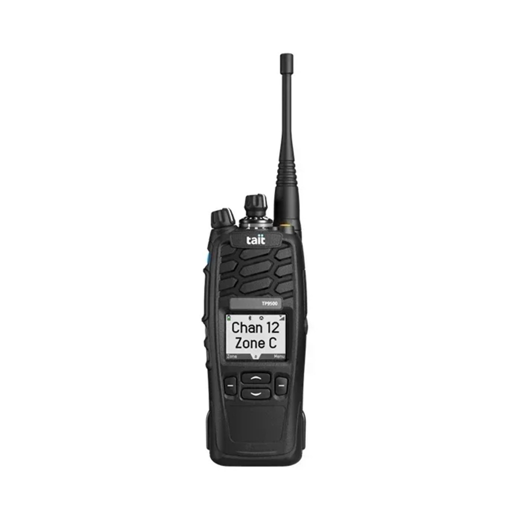 TP9555 Portable Radio, 4-Key, 450-520MHz, Whip Antenna, Tri Mode, Black, No Charger