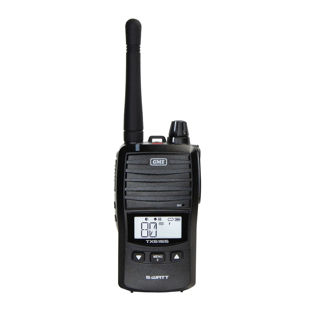 GME TX6165X 5 Watt UHF CB Handheld Radio - Black (No Accessories)
