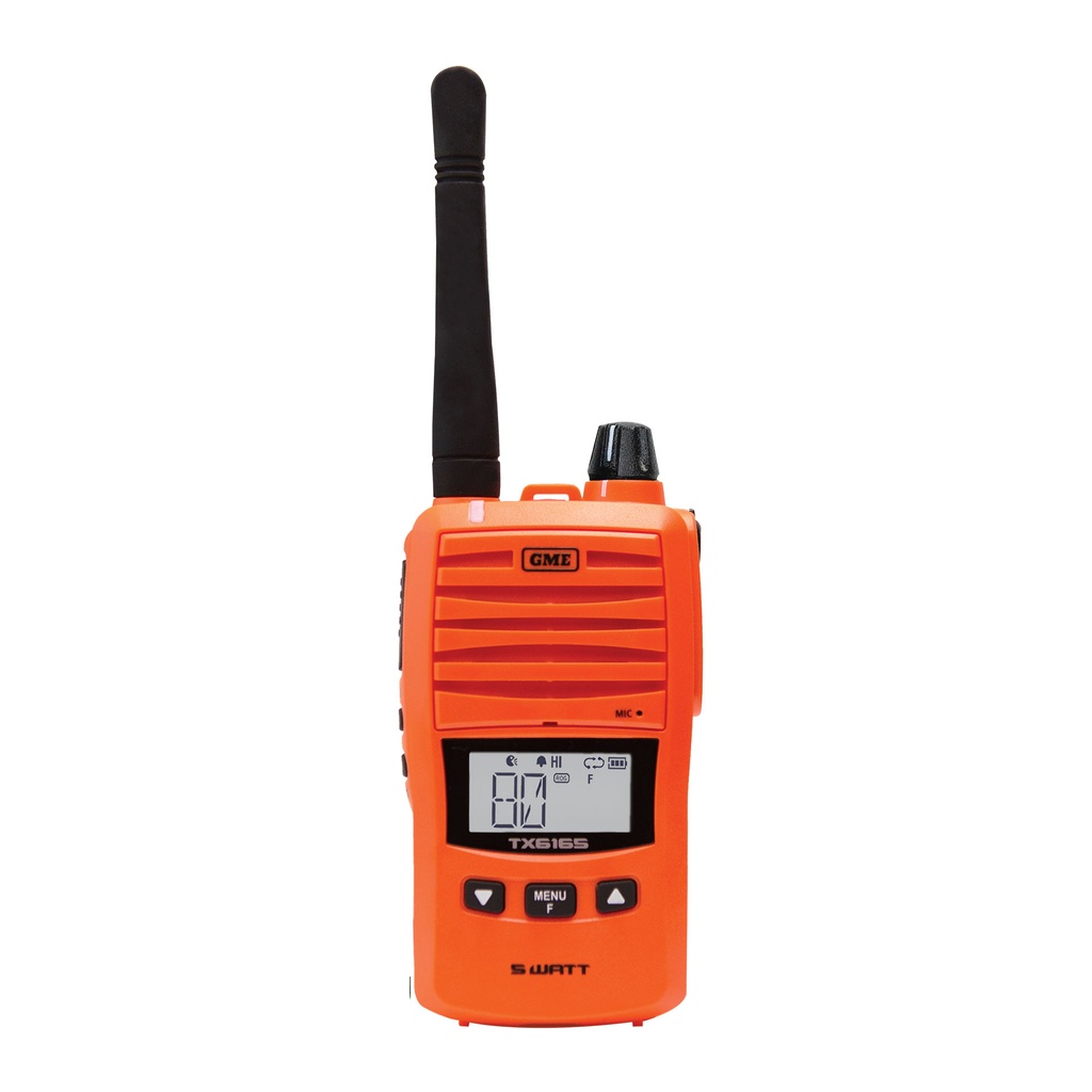 [193960] GME TX6165X 5 Watt UHF CB Handheld Radio - Orange (No Accessories)