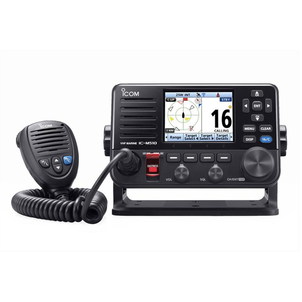 [194078] IC-M510E EVO Marine VHF Radio w/ Class D DSC, NMEA 2000, Smart Connectivity