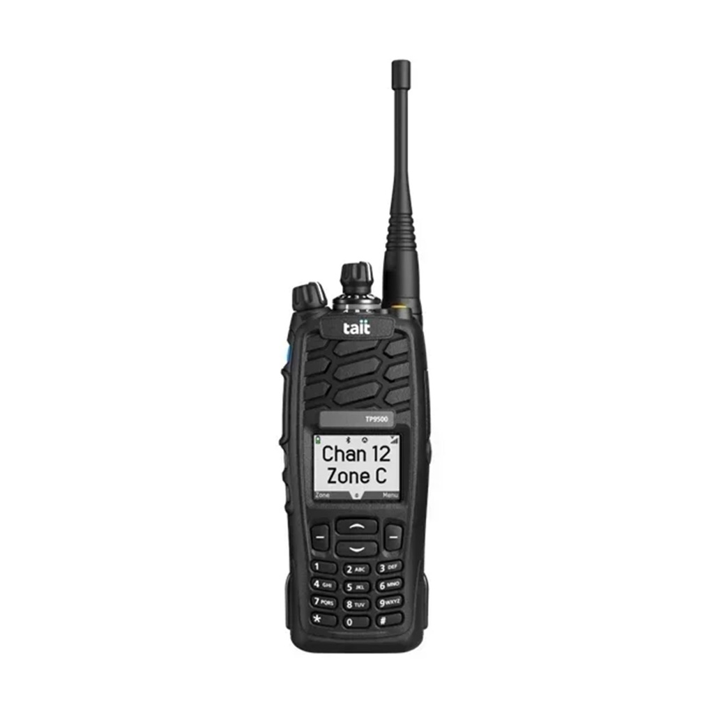 TP9560 Portable Radio, UHF 16-Key, 378-470MHz, Quad-Mode, Black, Whip Antenna, 2400mAh Li-Ion Battery and Belt Clip