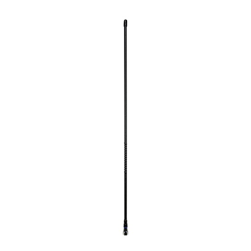 [103726] AE4018 Antenna Whip, 64cm H/Duty Black F/Glass (6.6dBi Gain) - S/S Base