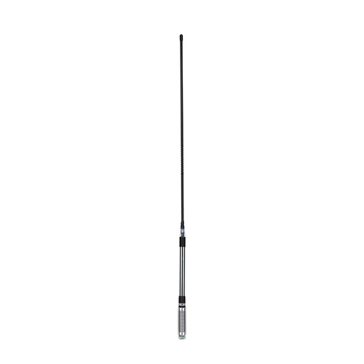 [103855] AE4018K1 Antenna 97cm E/Feed, H/Duty, S/S AS002 Spring, Black F/Glass Whip (6.6dBi Gain)
