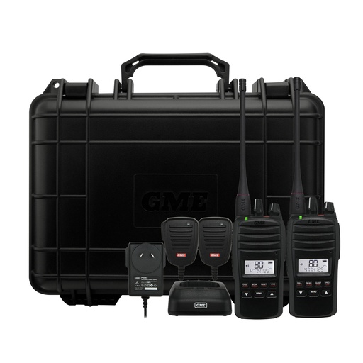 [140743] GME TX6600S 5/1 Watt IP67 UHF CB Handheld - Twin Pack