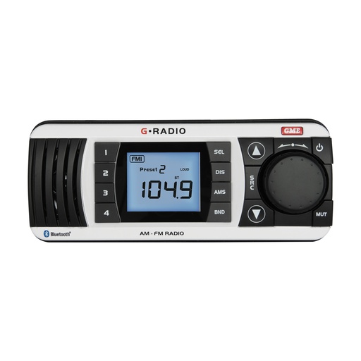 [103492] GME GR300BT Marine AM/FM Radio with Bluetooth - White