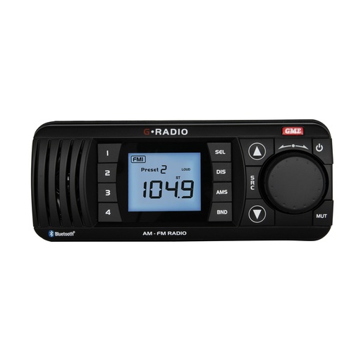 [103493] GME GR300BT Marine AM/FM Radio with Bluetooth - Black