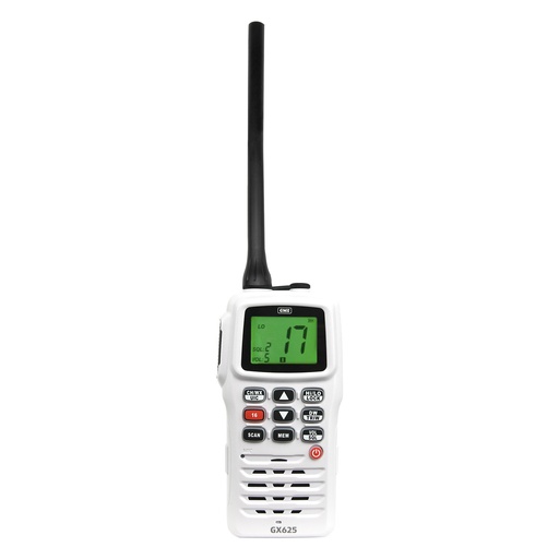 [175968] GME GX625W 5/1 Watt Handheld VHF Marine Radio - White