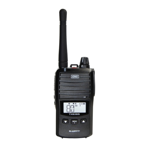[193959] GME TX6165X 5 Watt UHF CB Handheld Radio - Black (No Accessories)